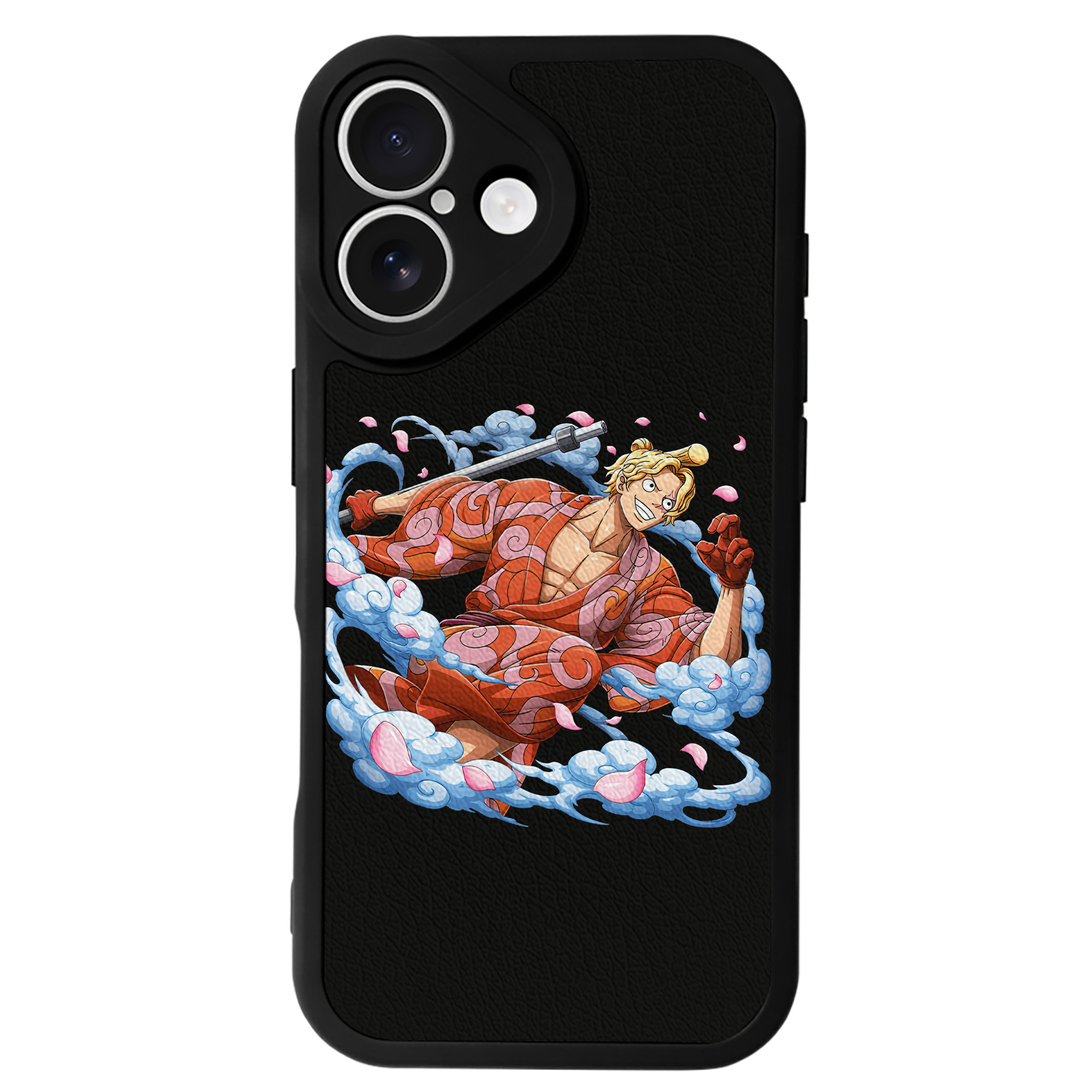 （画像用） ワンピース サンジ ONE PIECE Sanji 【iPhone 16シリーズ対応】シリコンスマホケース（レザー調） 材質：シリコン